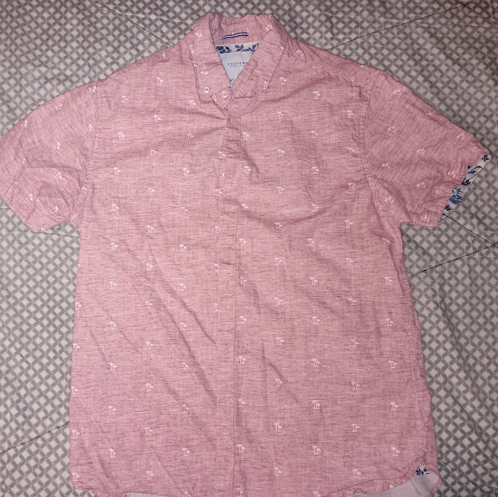 MENS CACTUS MAN BUTTON UP SIZE M